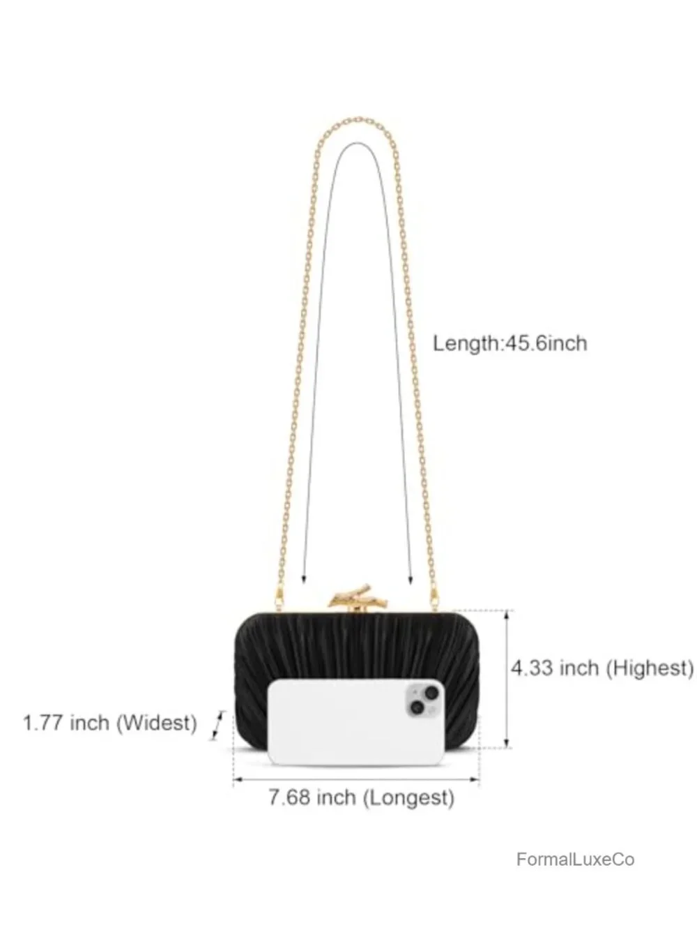Woven Clutch Evening Bag with Chain, PU Leather, Trendy Dressy Purse